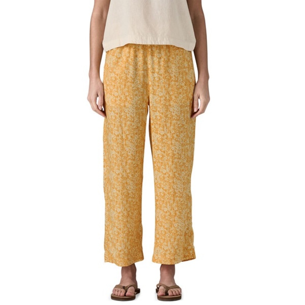 Patagonia Yellow Floral Cropped Pants